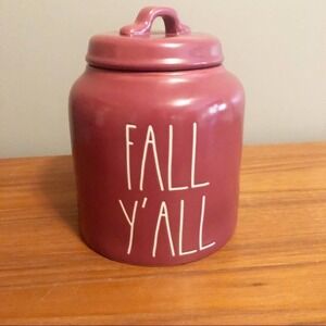 RAE DUNN Fall Y'all Pink Canister With Lid